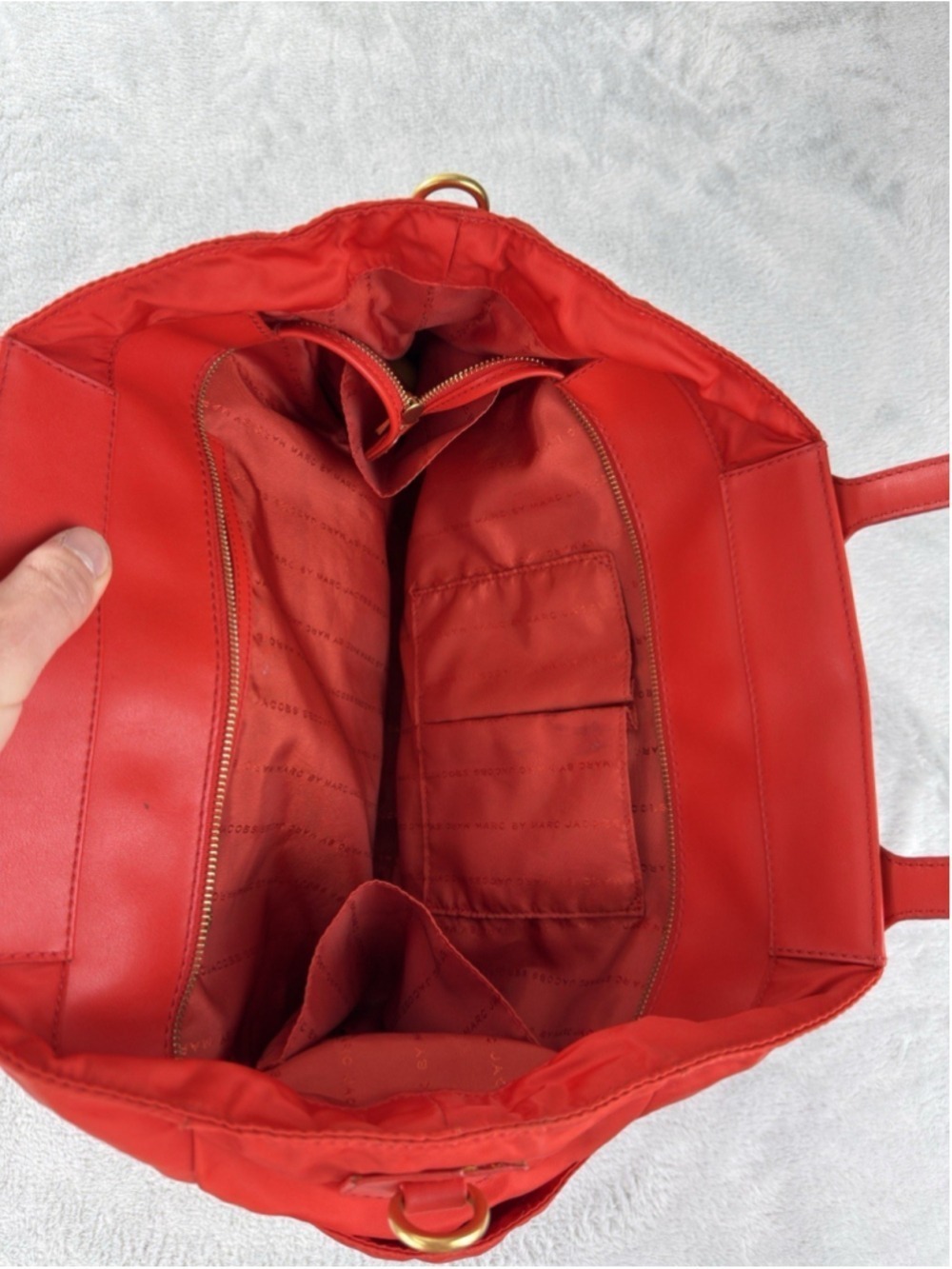 Marc By Marc Jacobs Red Nylon Tote Bag Large Indonesia - Picture 4 of 16